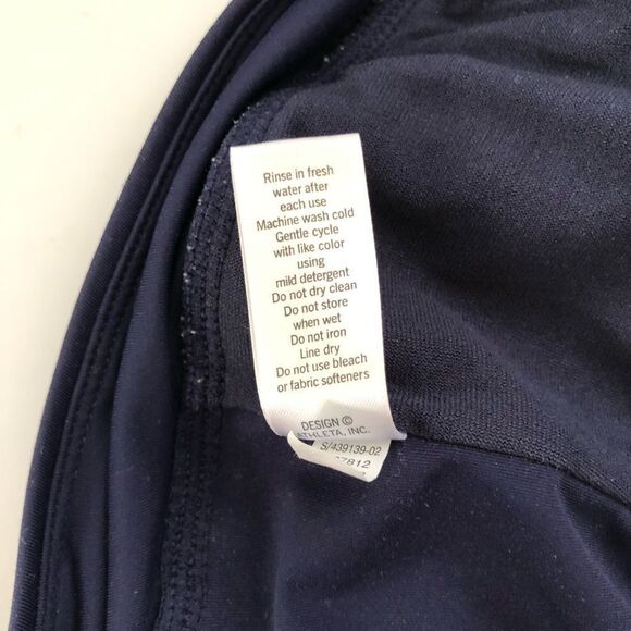 Athleta Tidal Swim Skirt Navy Blue Medi Size Large - Picture 10 of 13
